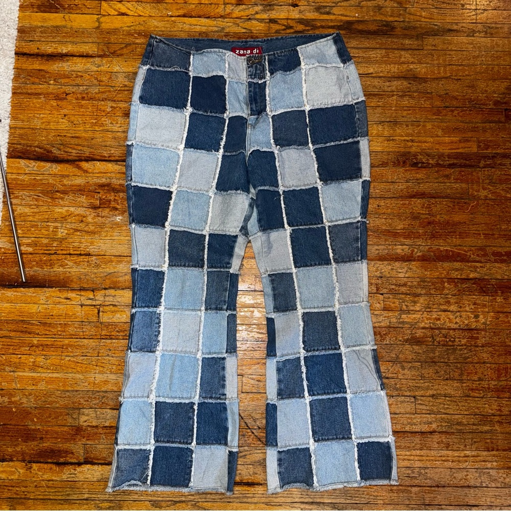 vintage Patchwork Denim flare Jeans